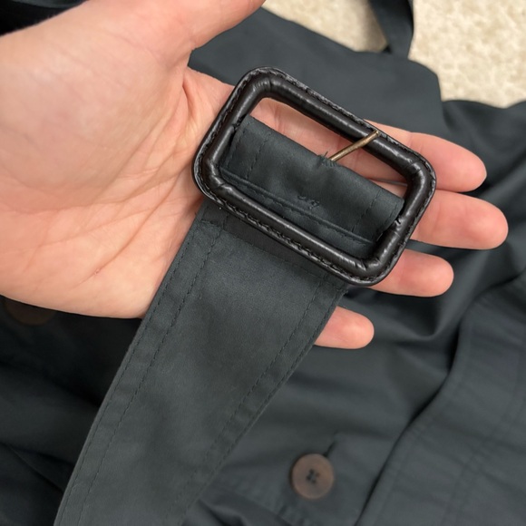 Vintage Dark Gray Double Breasted Mens Trench Coat Kenneth Barnard 42 - Picture 8 of 8